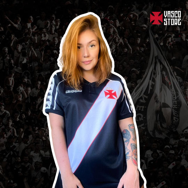 CAMISA FEMININA KOMBAT HOME PLAYER 98 - PRETO/BRANCO