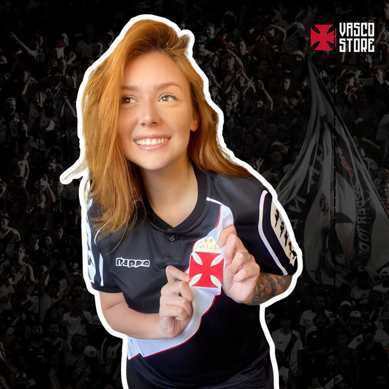 CAMISA FEMININA KOMBAT HOME PLAYER 98 - PRETO/BRANCO