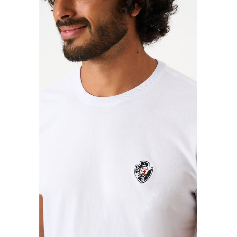 T-SHIRT BORDADO VASCO - BRANCO
